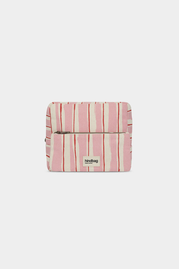 XL Alix Wash Bag Pink and Red Stripes