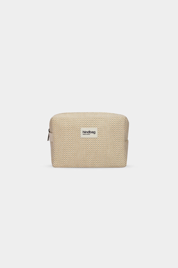 Leon nude Woven Wash Bag