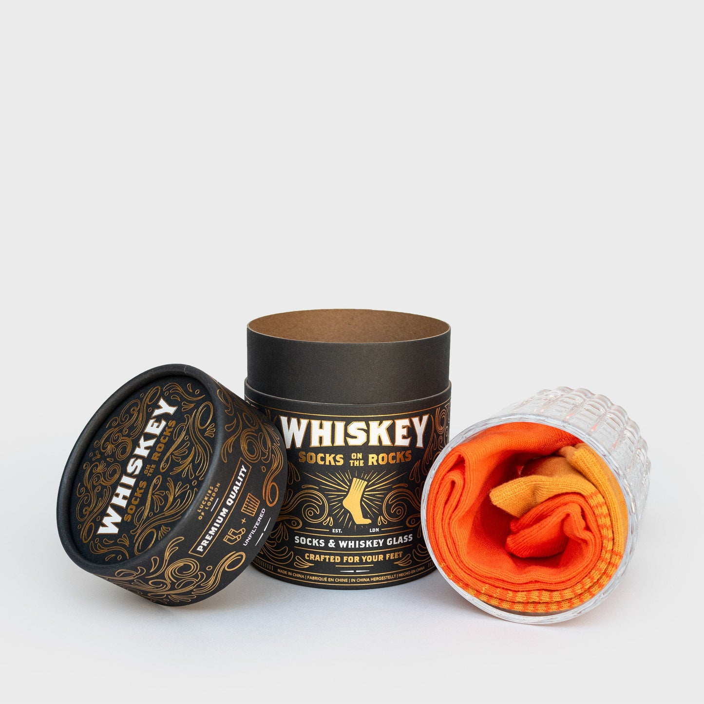 Coffret « Whiskey Socks On The Rocks » Verre + Chaussettes