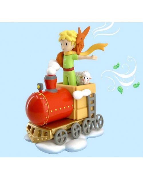 The Little Prince and his friends on the train