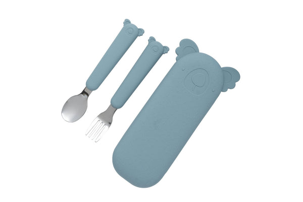 Zoe the Koala Cutlery with Silicone Case Jade