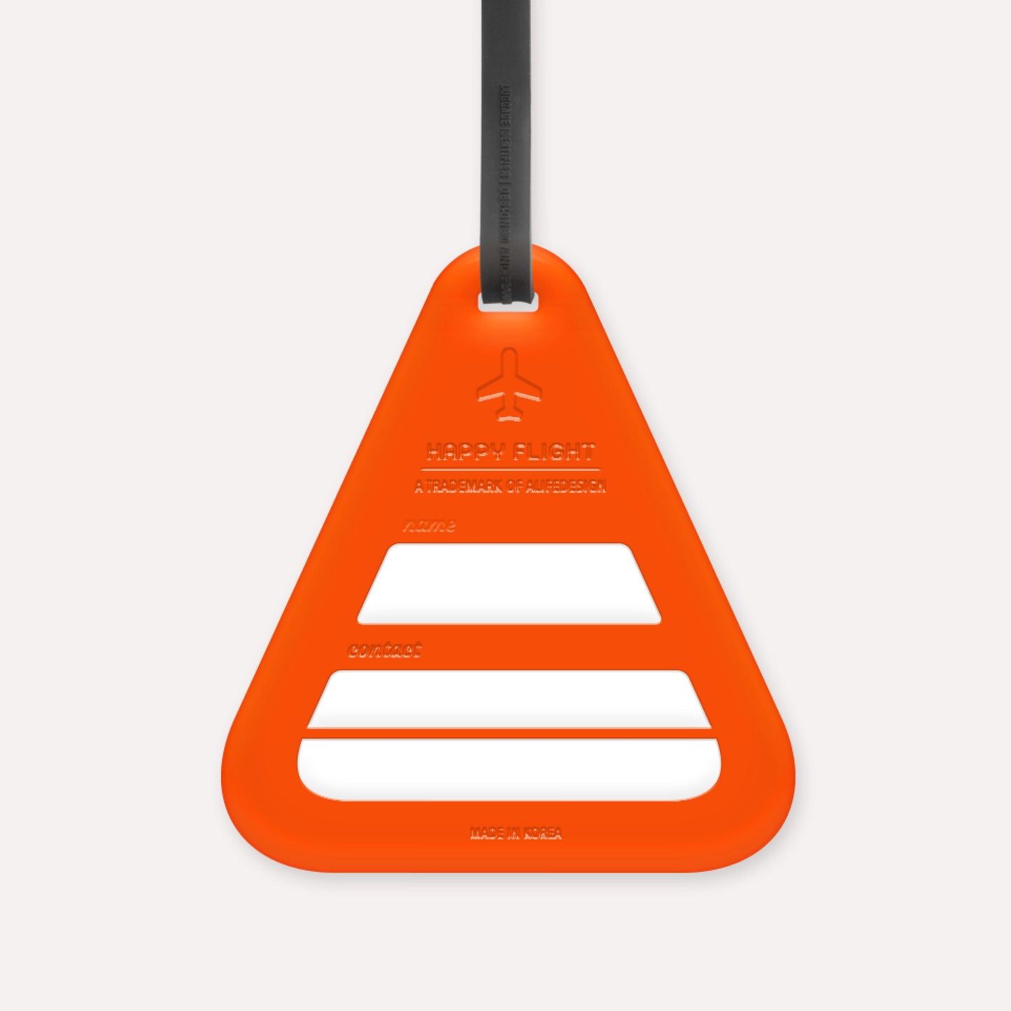 Triangle luggage label