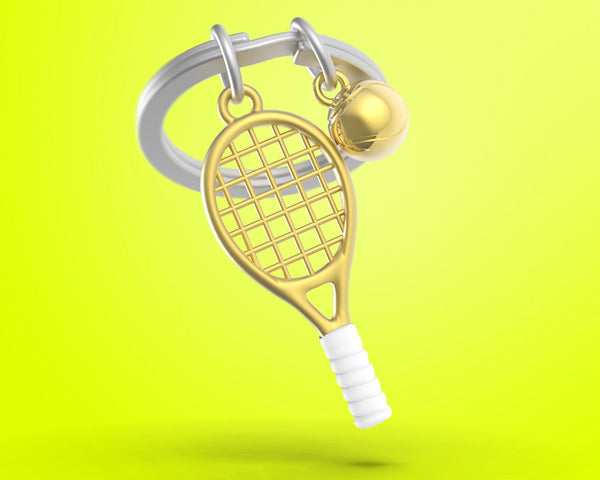 Golden Tennis key ring