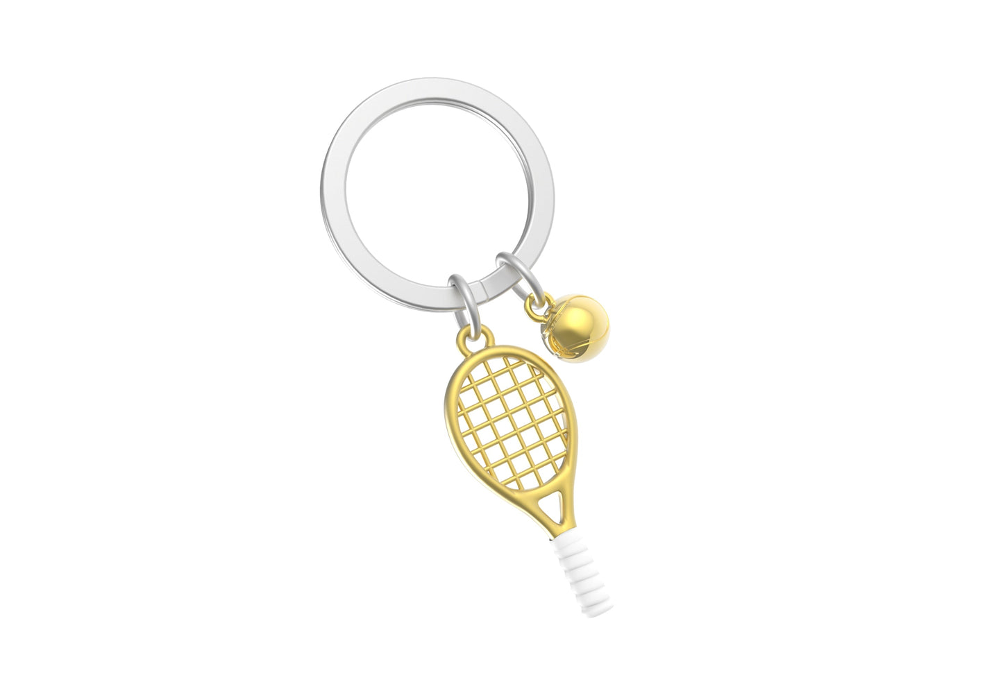 Golden Tennis key ring