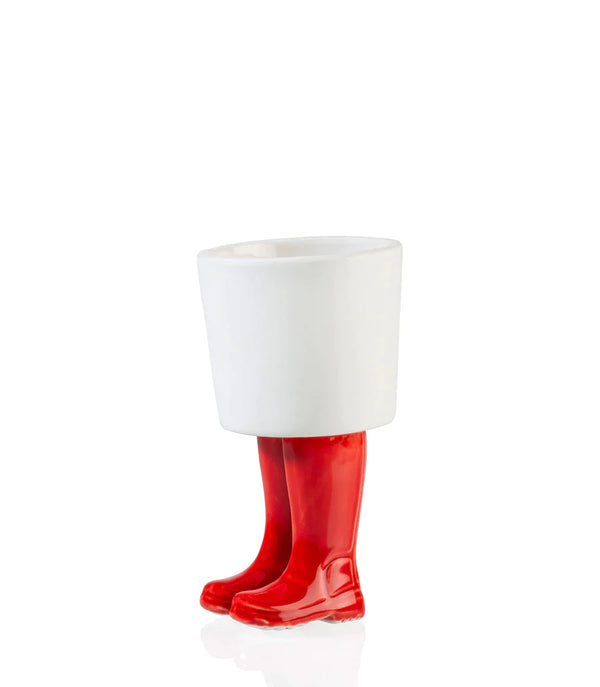 Pot de fleur Bottes Wellington Rouge Bitten – Cache-pot original