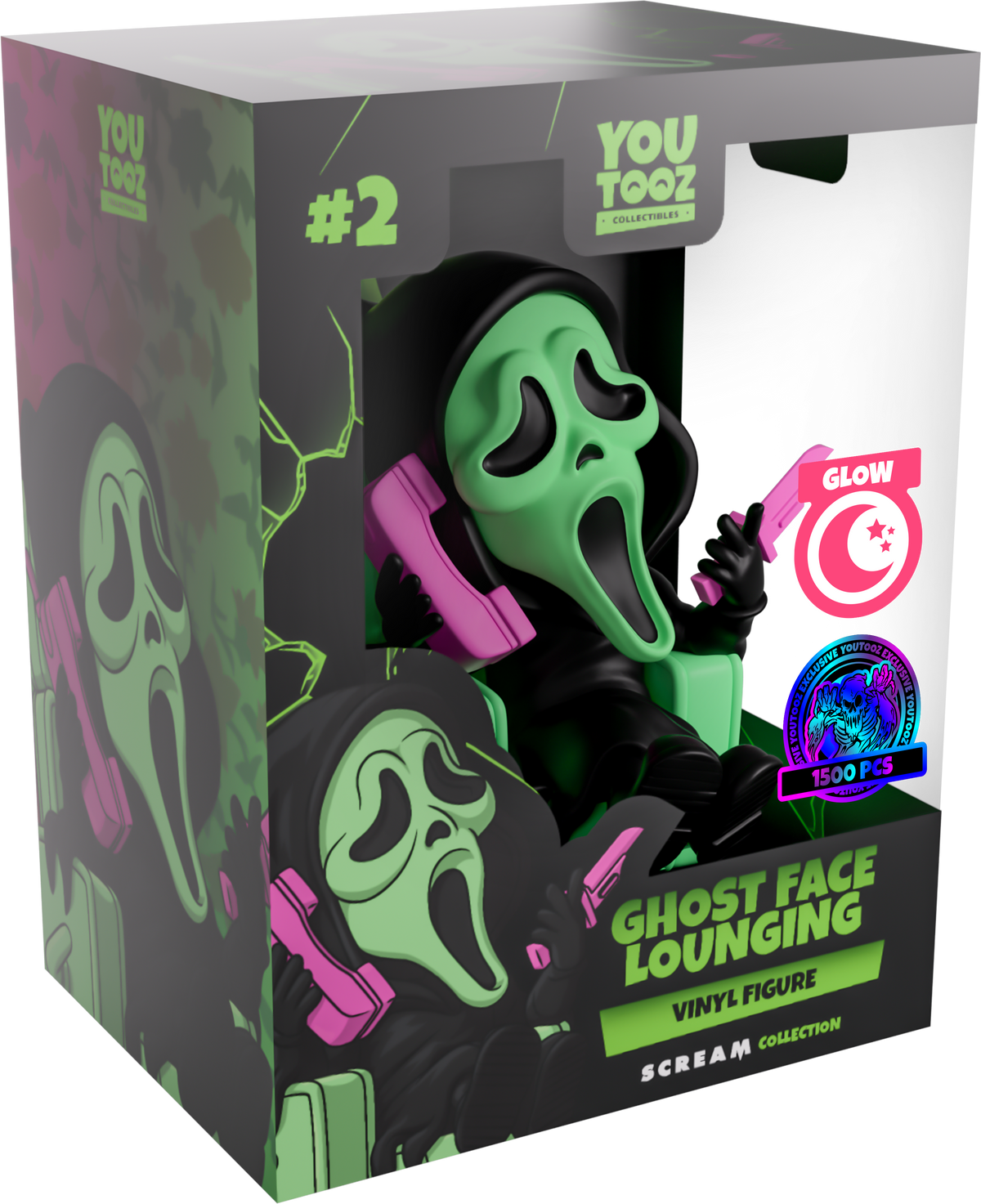 Glow-in-the-Dark Ghost Face Lounging
