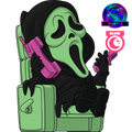 Glow in the Dark Ghost Face Lounging Figure