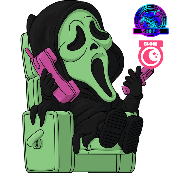 Glow-in-the-Dark Ghost Face Lounging