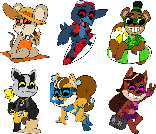 Popgoes Beach Pin Set