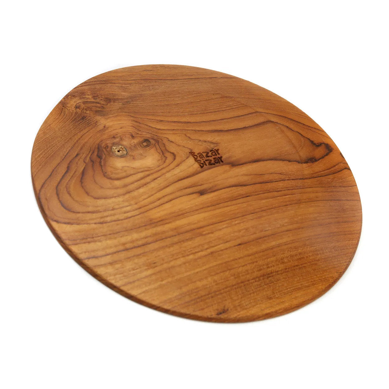Assiette ronde en racine de teck – XL