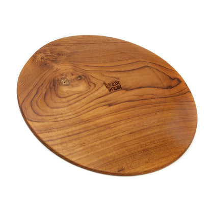Assiette ronde en racine de teck – XL