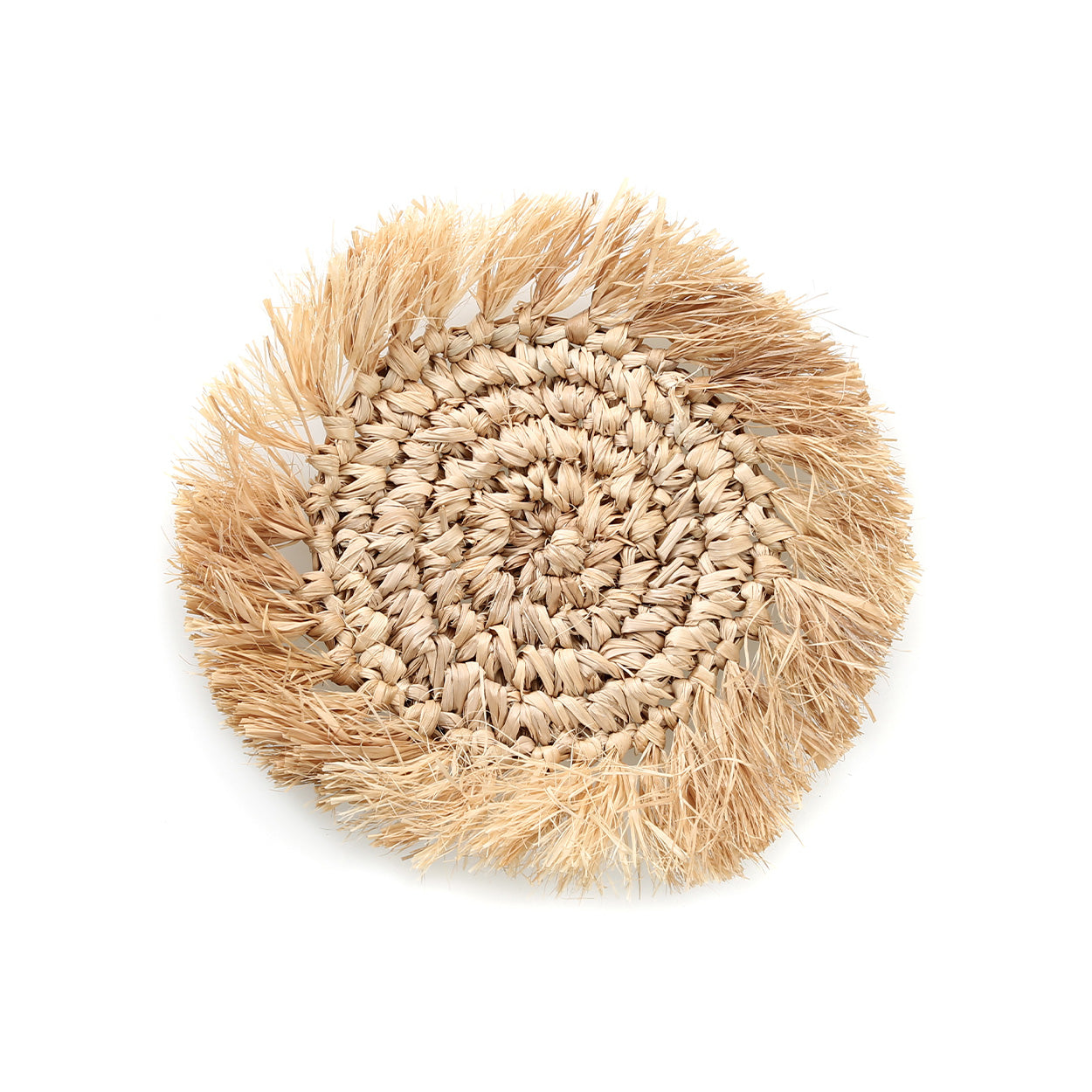 Dessous de verre Fringe en raphia – Naturel