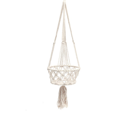 Suspension pour plante en macramé – Blanc L