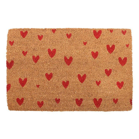 Red Hearts Doormat