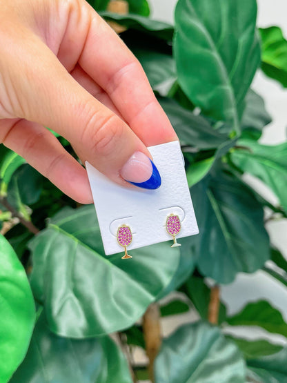 Wine Glass Earrings