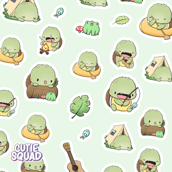Camping Turtles sticker sheets