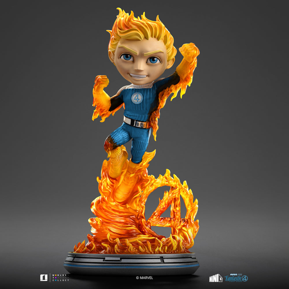 Human Torch (Blue Suit Variant) Figure - Fantastic Four - Mini Co. - The Fantastic Four