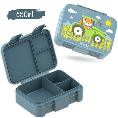 Brotdose mit Fächern, leicht & auslaufsicher - Traktor