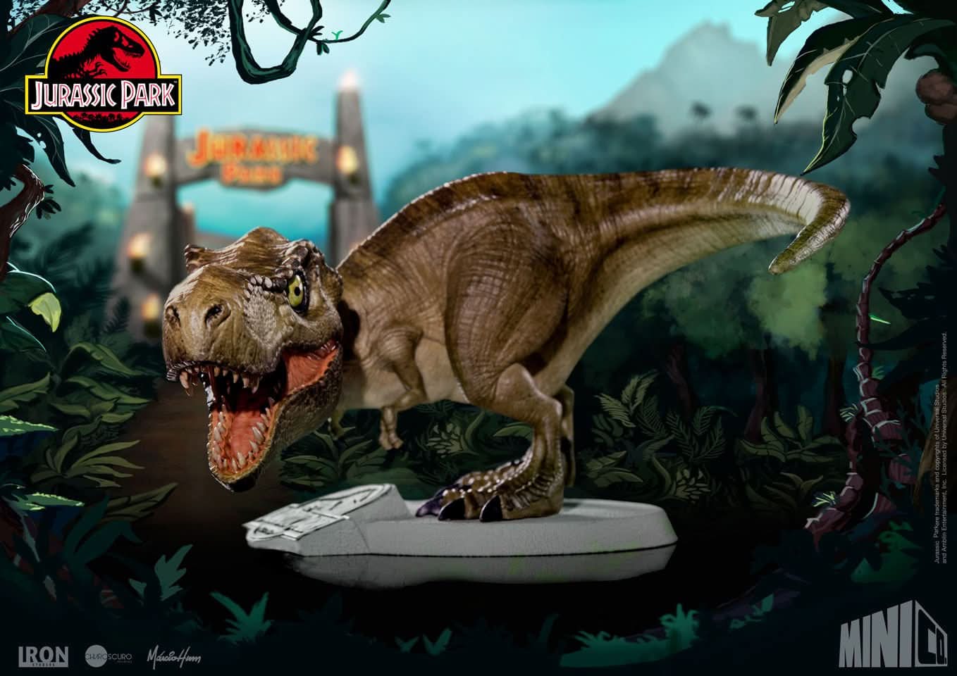 Tyrannosaurus Rex Statue - Jurassic Park - MiniCo - Iron Studios