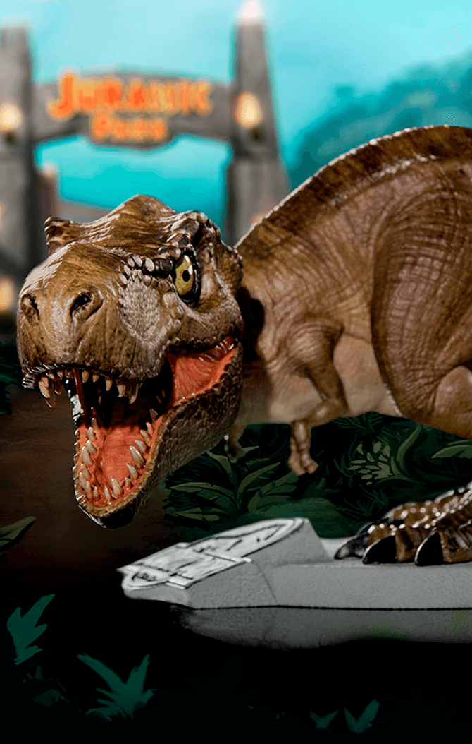 Tyrannosaurus Rex Statue - Jurassic Park - MiniCo - Iron Studios