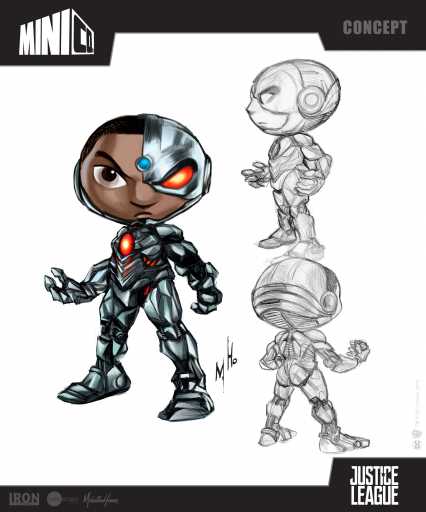 Cyborg Statue - Justice League - MiniCo - Iron Studios