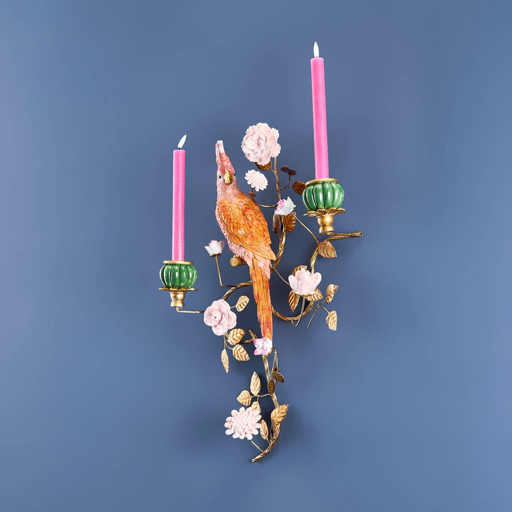 Lampadario a forma di pappagallo arancione/oro 39,5 x 12 x 59 cm