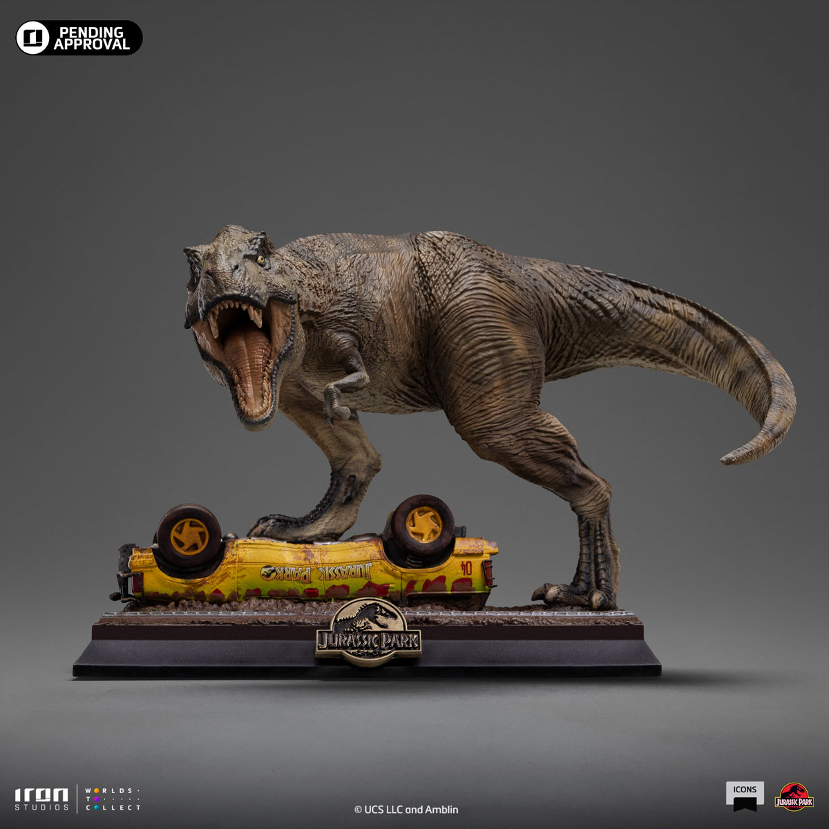 Pre-Order - T-Rex Attack Statue - Jurassic Park - Icons - Iron Studios