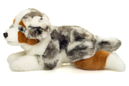 Australian Shepherd Plush Toy Lying Down