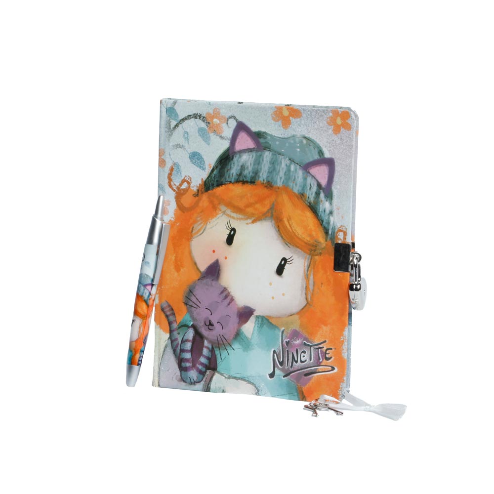 Coffret Cadeau Journal Cadenas et Stylo Forever Ninette « Cute »