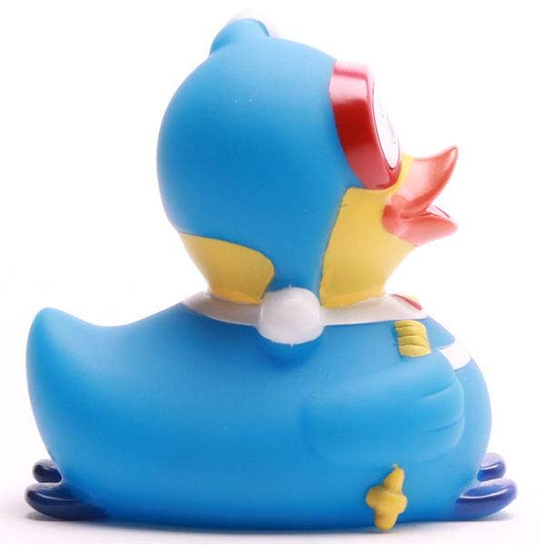 Blue Skiing Duck