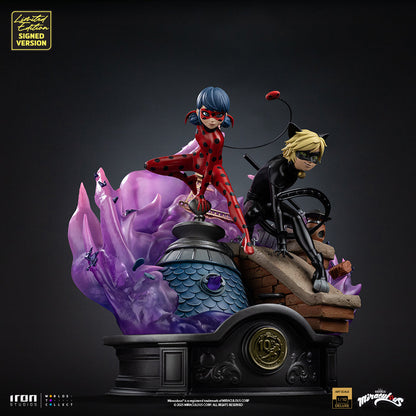Statue Ladybug and Cat Noir - Miraculous 10th Anniversary Signed Edition - Deluxe Art Scale 1/10