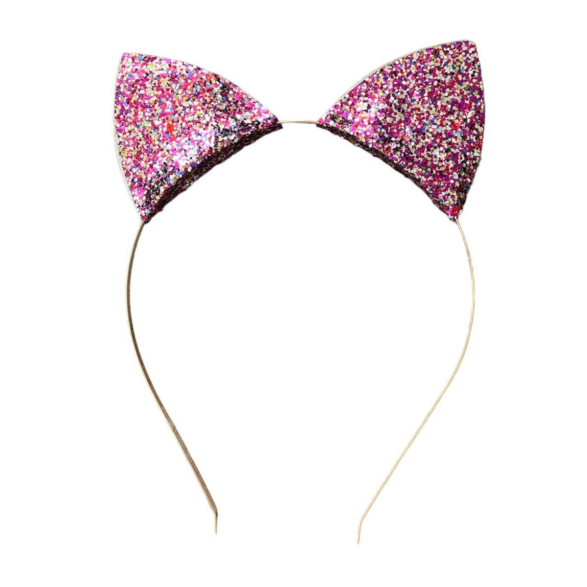 Cerchietto con gatto glitterato