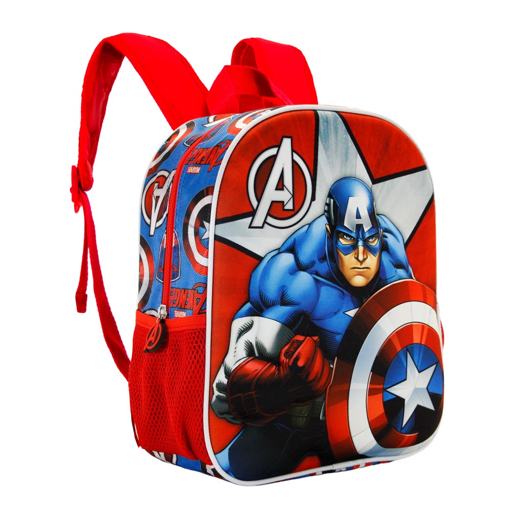 Sac à Dos 3D Petit Marvel Captain America « Gravity » – Rouge
