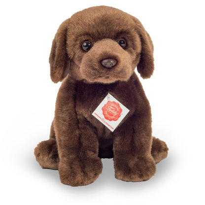 Peluche Labrador assis marron foncé