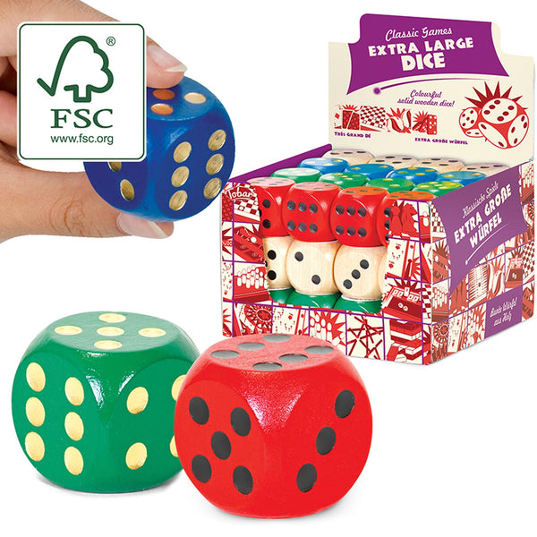 EXTRA LARGE WOODEN DICE