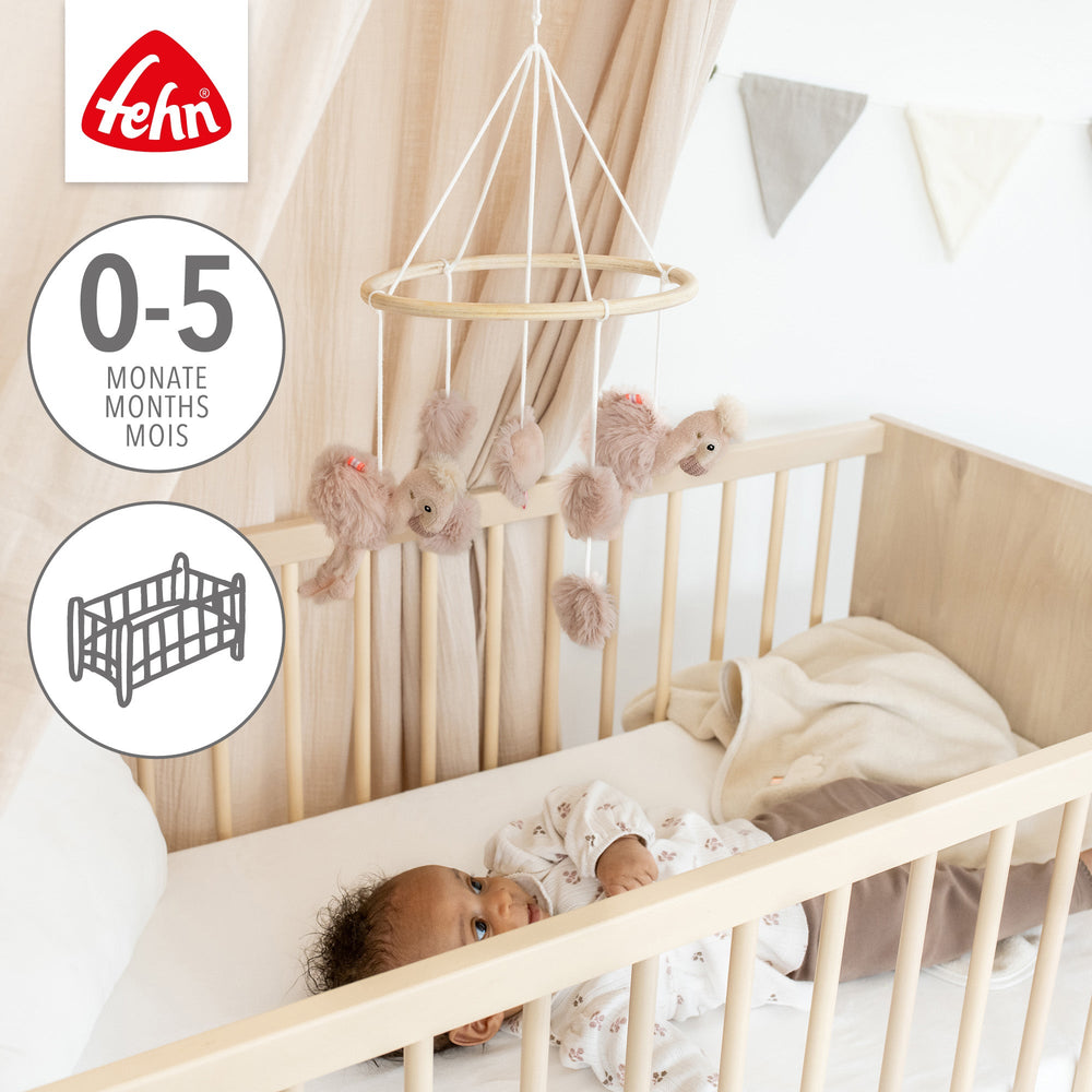 Mobile en bois flamant rose – Ø 22 cm