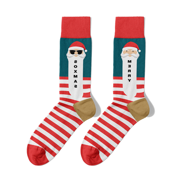 Santa in Action Socks