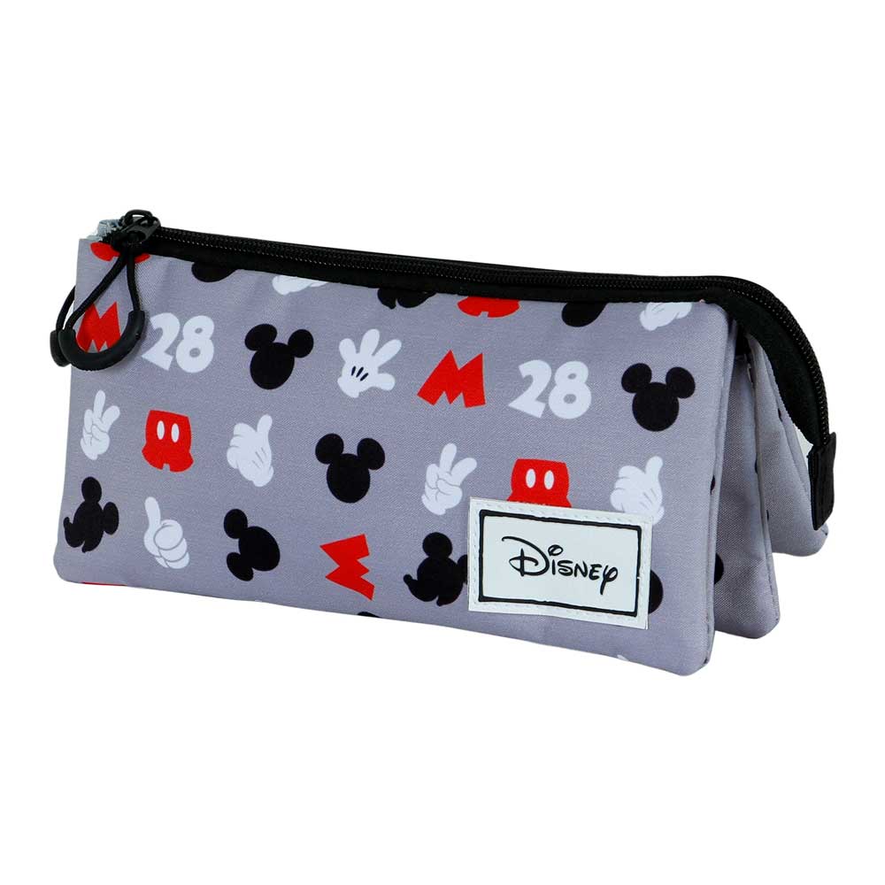 Trousse Triple FAN 2.0 Disney Mickey Mouse « Grey » – Gris