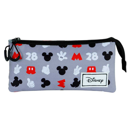 Trousse Triple FAN 2.0 Disney Mickey Mouse « Grey » – Gris