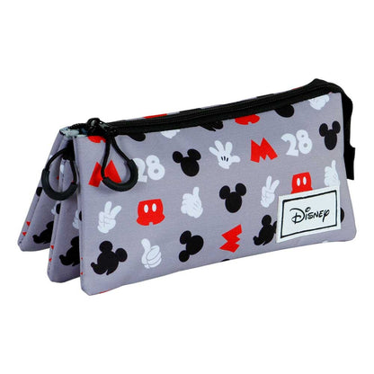 Trousse Triple FAN 2.0 Disney Mickey Mouse « Grey » – Gris