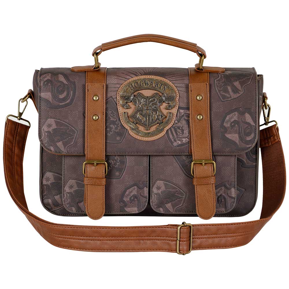 Sac à Bandoulière Large Satchel Harry Potter « Pride » – Brun
