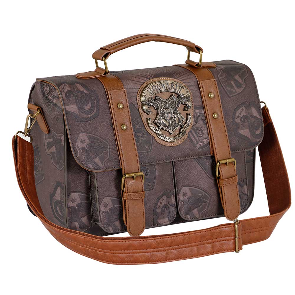 Sac à Bandoulière Large Satchel Harry Potter « Pride » – Brun