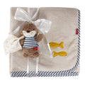 Couverture bébé avec petite loutre Theo – 100 × 75 cm