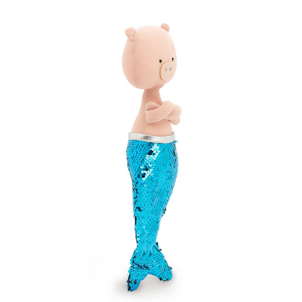 Cotton soft toy, Nicky the pig: Mermaid-29cm-3+