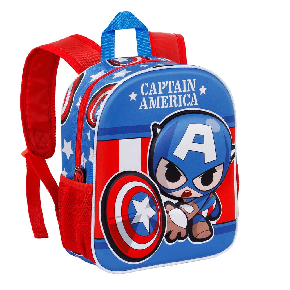 Sac à Dos 3D Petit Marvel Captain America « Let's go »