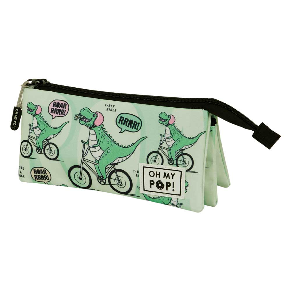 Trousse Triple FAN 2.0 Oh My Pop! « Dinorrr » – Vert