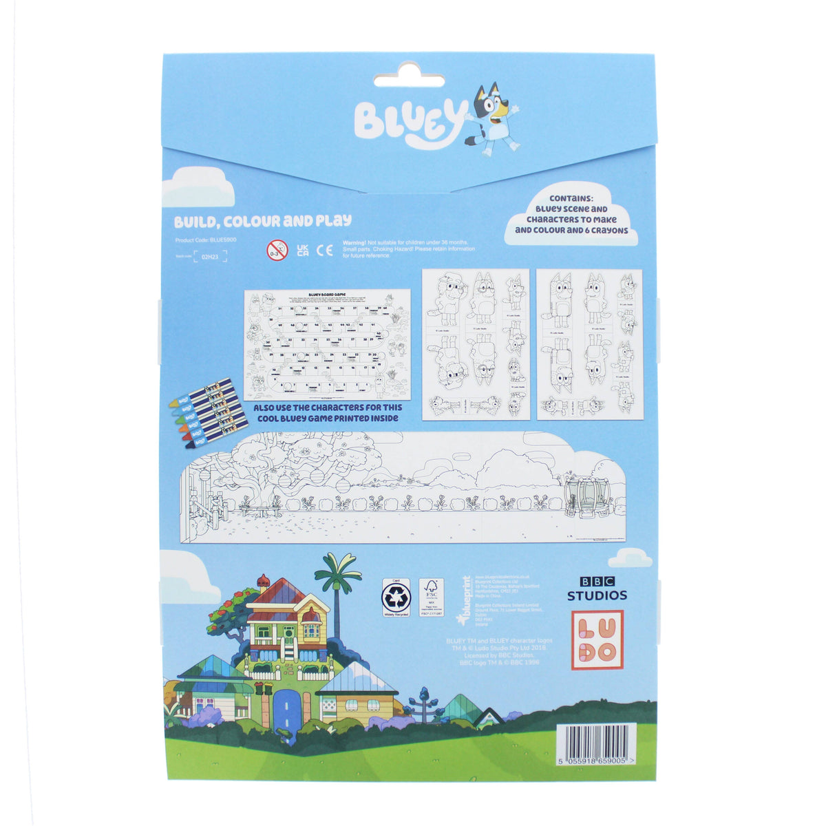 Build, Colour and Play Bluey