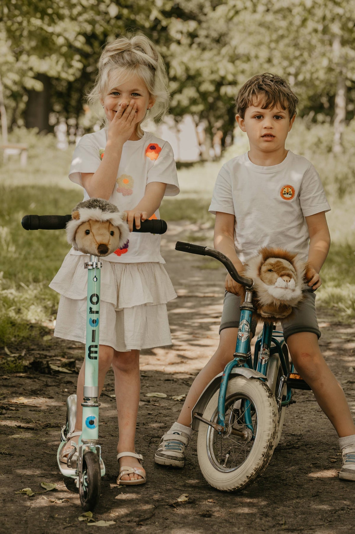 Accessoire Tête d'Hérisson pour vélo et trottinette enfant