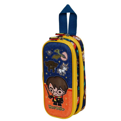Trousse 3D Double Harry Potter « Crest » – Orange