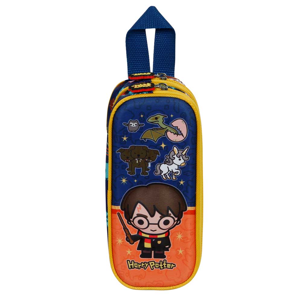 Trousse 3D Double Harry Potter « Crest » – Orange
